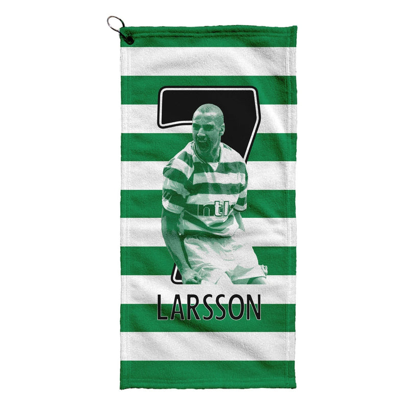 Celtic Larsson 7 - Football Legends - Golf Towel collectible from https://britishmade.gifts/