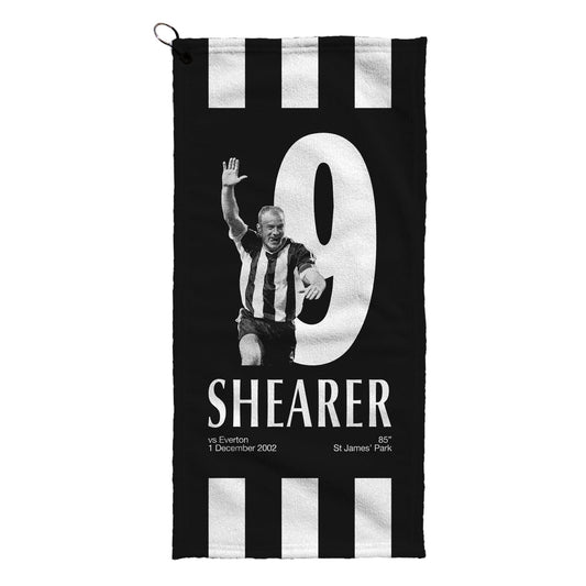 Newcastle Shearer 9 - Football Legends - Golf Towel collectible from https://britishmade.gifts/