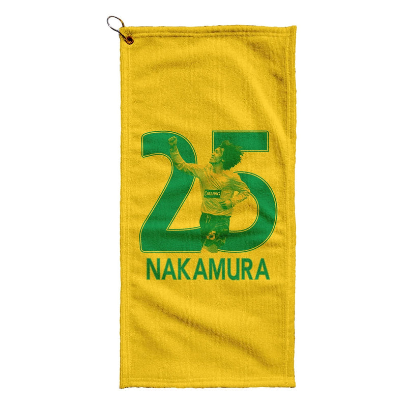 Celtic Nakamura 25 - Football Legends - Golf Towel collectible from https://britishmade.gifts/