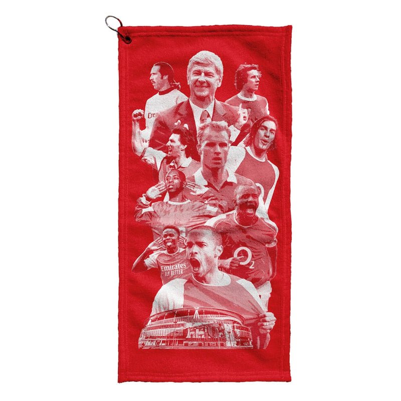 The Gooners Montage - Football Legends - Golf Towel collectible from https://britishmade.gifts/
