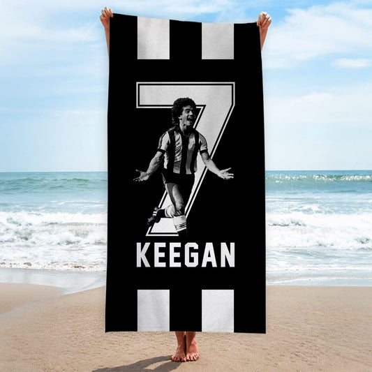 Newcastle Keegan 7 - Football Legends - Beach Towel - 150cm x 75cm collectible from https://britishmade.gifts/
