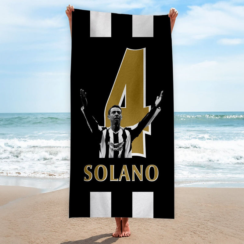Newcastle Solano 4 - Football Legends - Beach Towel - 150cm x 75cm collectible from https://britishmade.gifts/