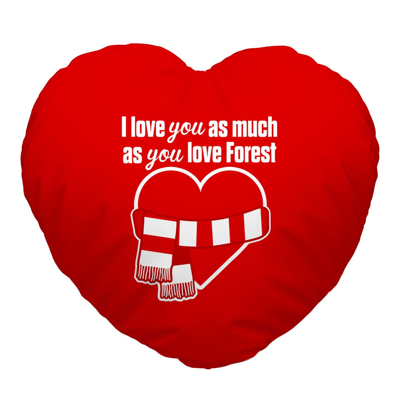 Love You as much as You Love Forest - Heart Shaped Cushion collectible from https://britishmade.gifts/