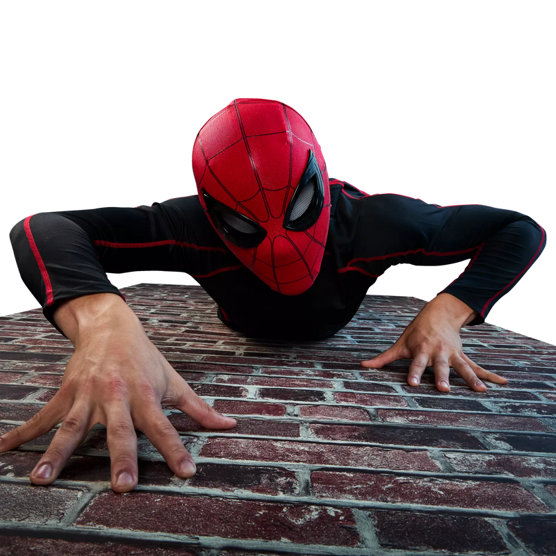 Marvel Legends Series Spider-Man Electronic Expressive Mask, close-up detail