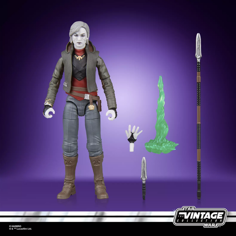Star Wars The Vintage Collection Nightsister Merrin Action Figure, in display
