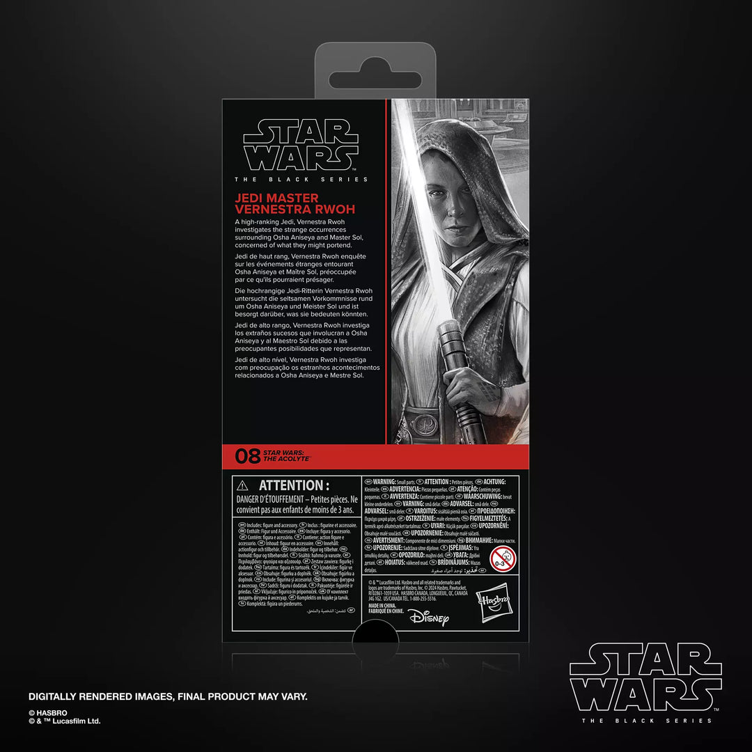 Star Wars The Black Series Jedi Master Vernestra Rwoh 6" Action Figure