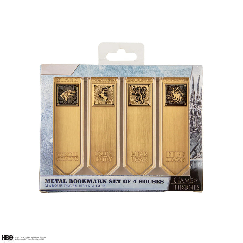 Game of Thrones House Sigil Metal Bookmark Set of 4, size reference