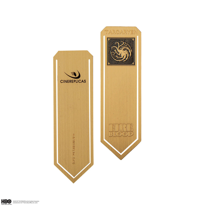 Game of Thrones House Sigil Metal Bookmark Set of 4, rear view