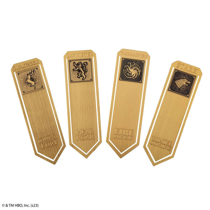 Game of Thrones House Sigil Metal Bookmark Set of 4
