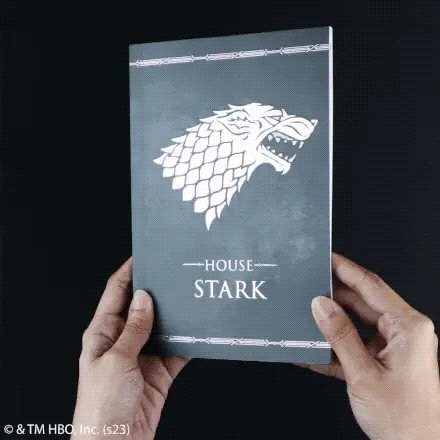 Game of Thrones Stark Notebook, side angle