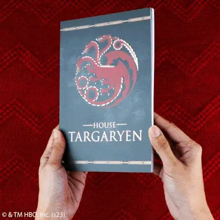 Game of Thrones Targaryen Notebook, side angle