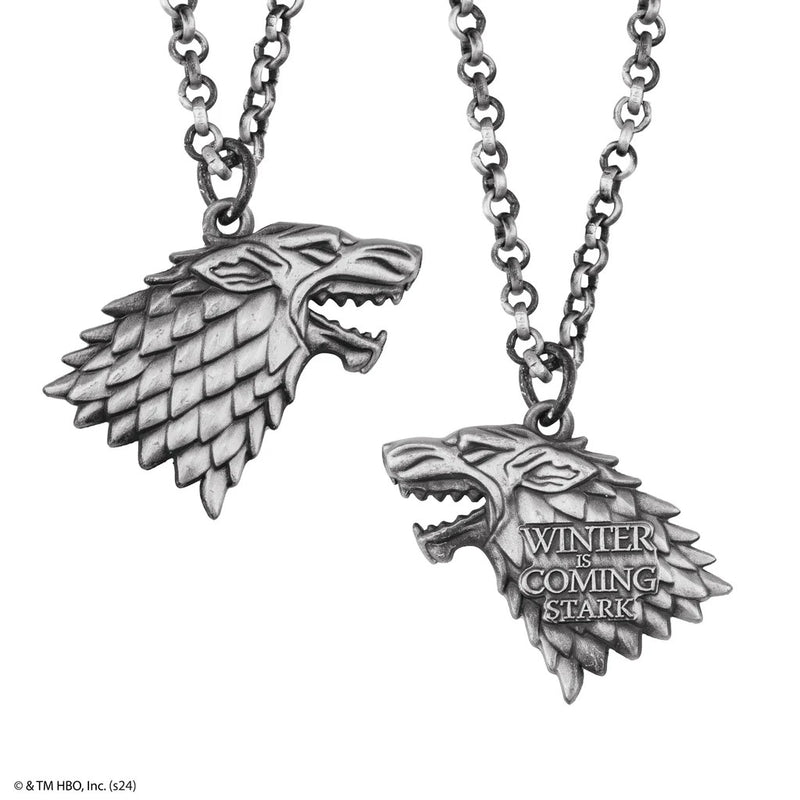 Game of Thrones Stark Direwolf Necklace, rear view