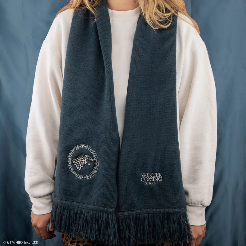 Game of Thrones Stark Scarf, alternate view