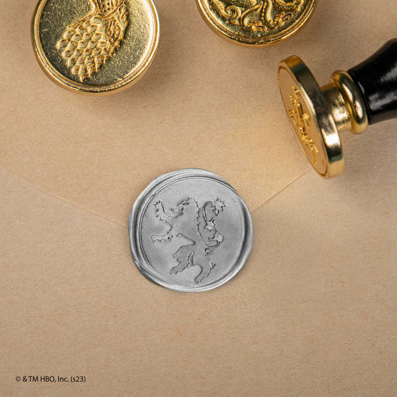 Game of Thrones Wax Seal Stamp Kit with Targaryen Stark and Lannister, alternate view