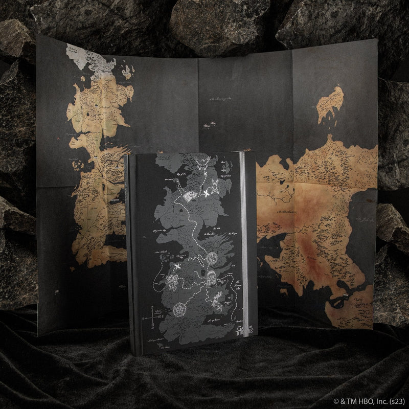 Game of Thrones Westeros Hardcover Notebook with Foldable Map, alternate view