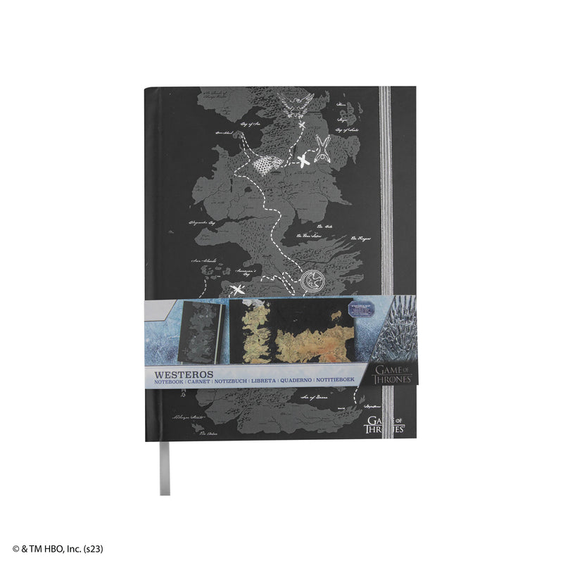 Game of Thrones Westeros Hardcover Notebook with Foldable Map, rear view