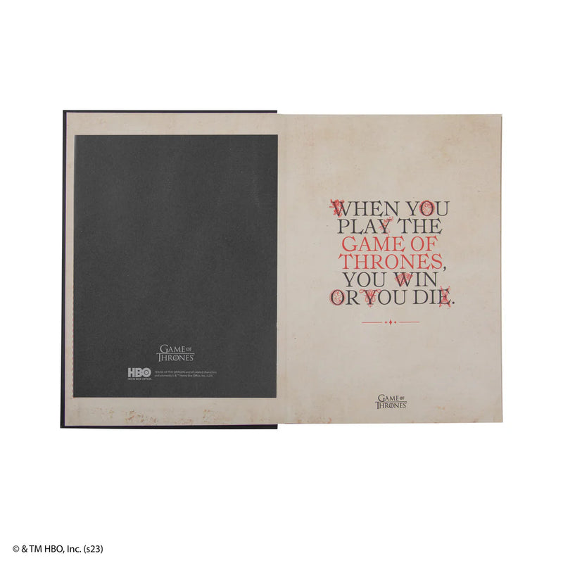 Game of Thrones Westeros Hardcover Notebook with Foldable Map, packaging shot