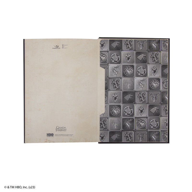 Game of Thrones Westeros Hardcover Notebook with Foldable Map, in display