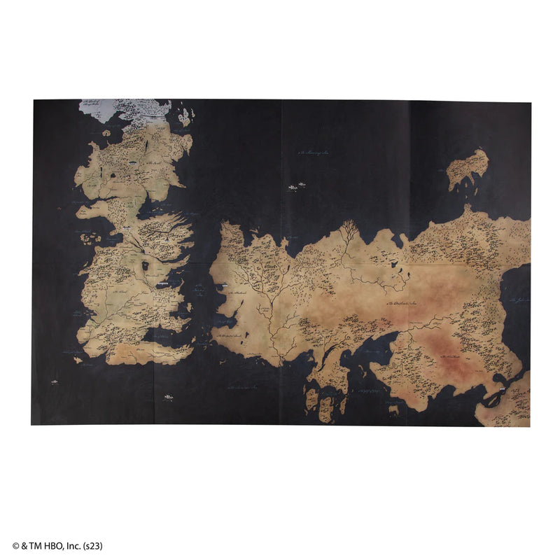 Game of Thrones Westeros Hardcover Notebook with Foldable Map, size reference