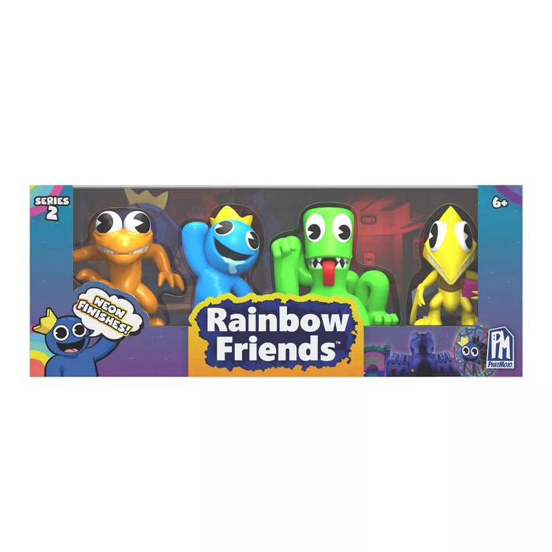 Rainbow Friends Series 2 Collectable Neon Figures (4 Pack)