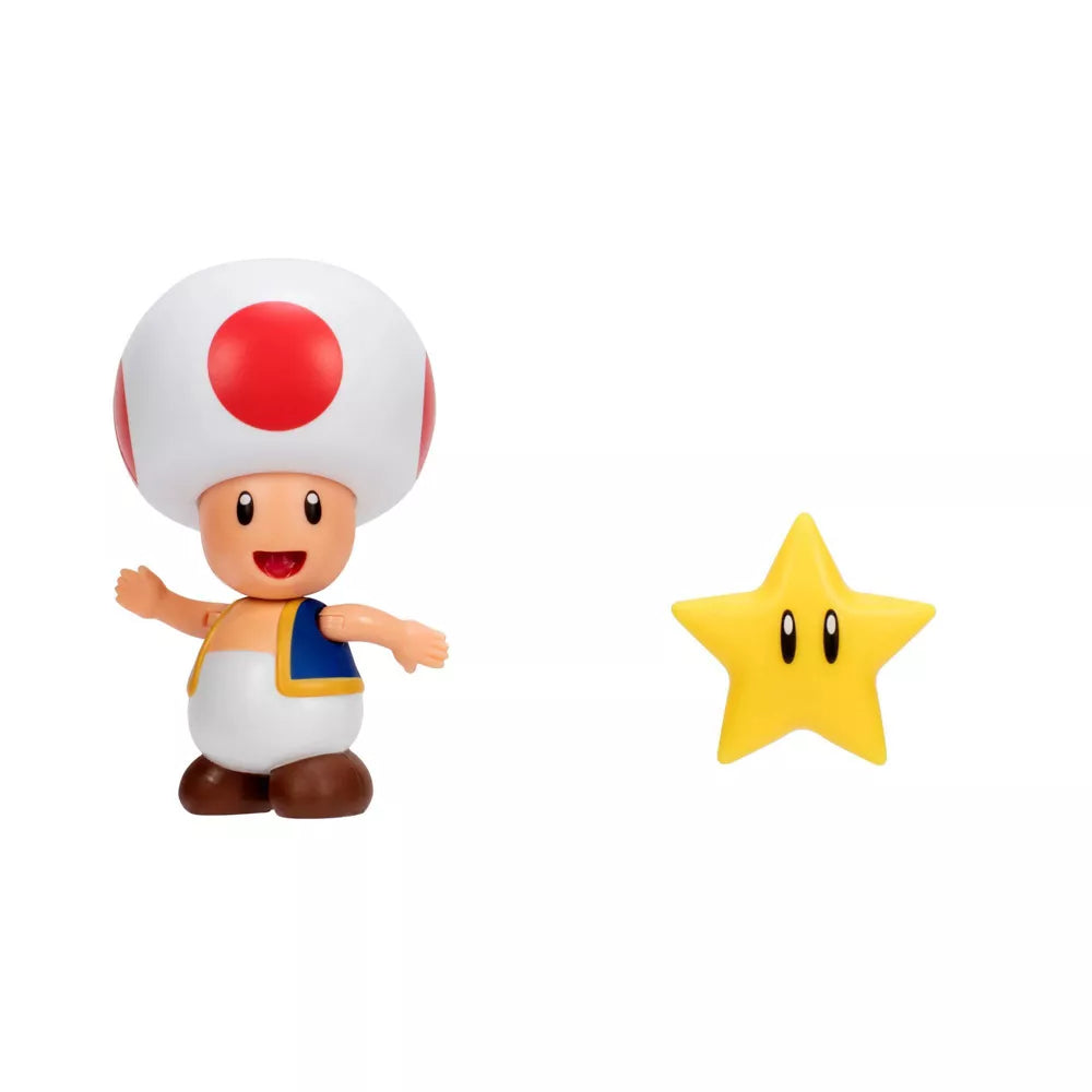 Super Mario 4" Figure Toad Figure