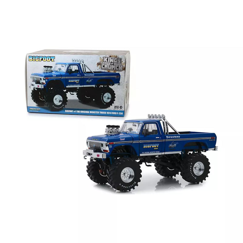 Greenlight Collectibles 1/18 GMC Big Foot 1974 Ford F-250 Monster Truck with 48 Wheels