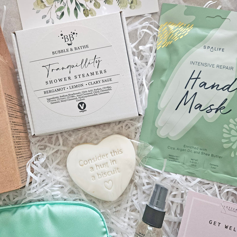 GET WELL SOON HAMPER | CARE PACKAGE, close-up detail