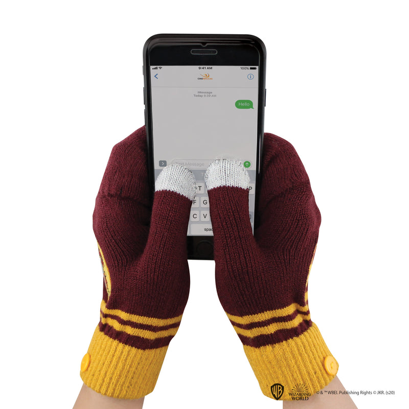 Harry Potter Gryffindor Convertible Mitten Fingerless Gloves, packaging shot