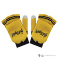 Hufflepuff Mitten/Fingerless Gloves, close-up detail