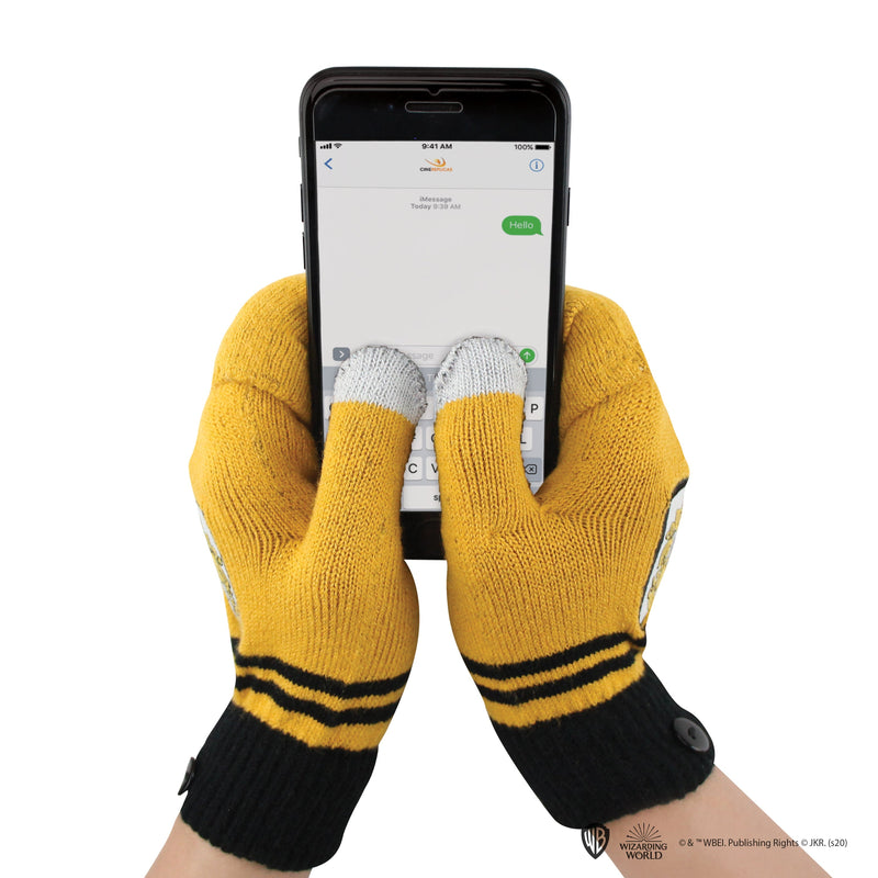 Hufflepuff Mitten/Fingerless Gloves, packaging shot