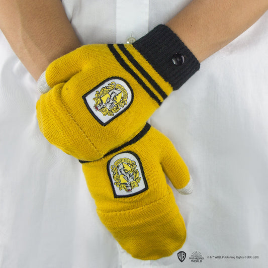 Hufflepuff Mitten/Fingerless Gloves, alternate view