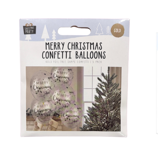 Gold Merry Christmas Confetti Balloons collectible from PoundFun