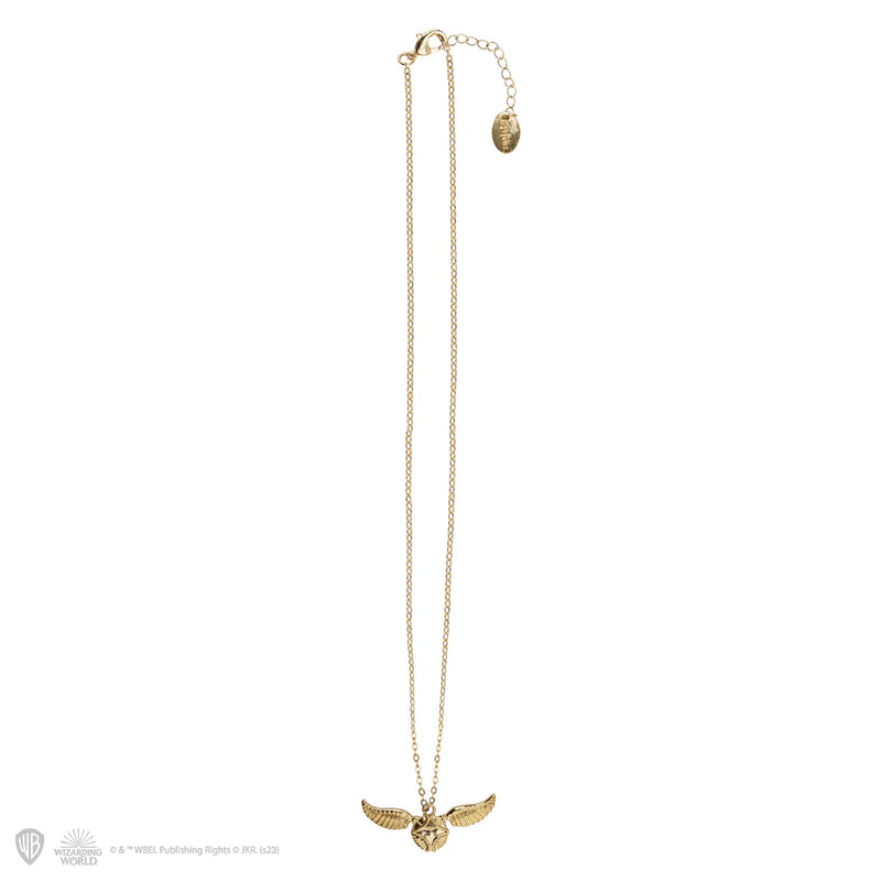 Harry Potter Golden Snitch Quidditch Necklace, side angle