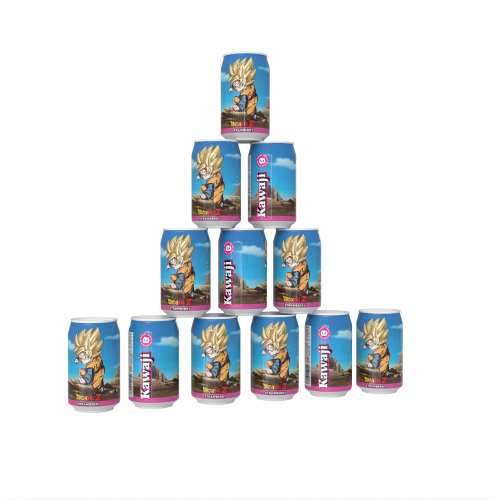Dragon Ball Z Goten's Super Strawberry Flavour Soda Can 330ml, rear view