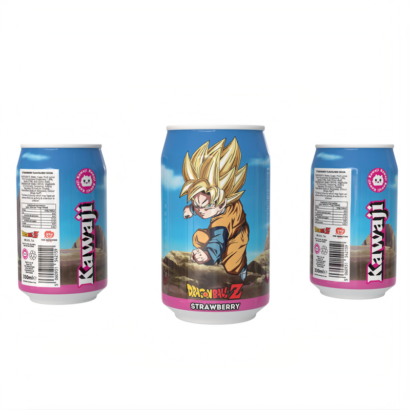 Dragon Ball Z Goten's Super Strawberry Flavour Soda Can 330ml, alternate view