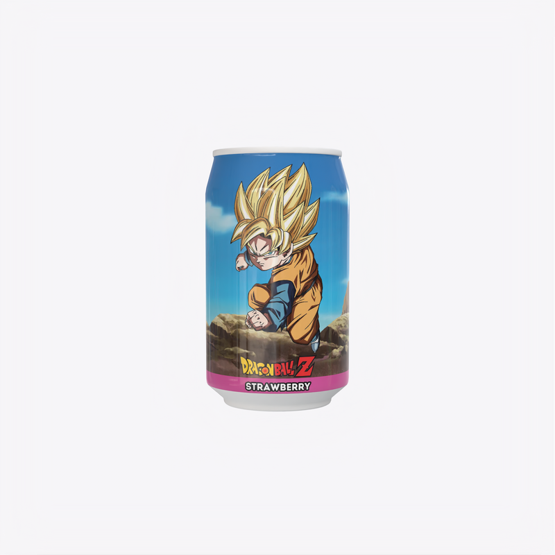 Dragon Ball Z Goten's Super Strawberry Flavour Soda Can 330ml, size reference