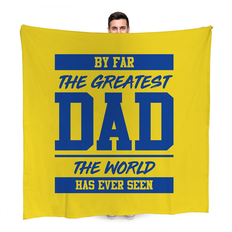 By Far The Greatest Dad - Yellow - Fleece collectible from https://britishmade.gifts/