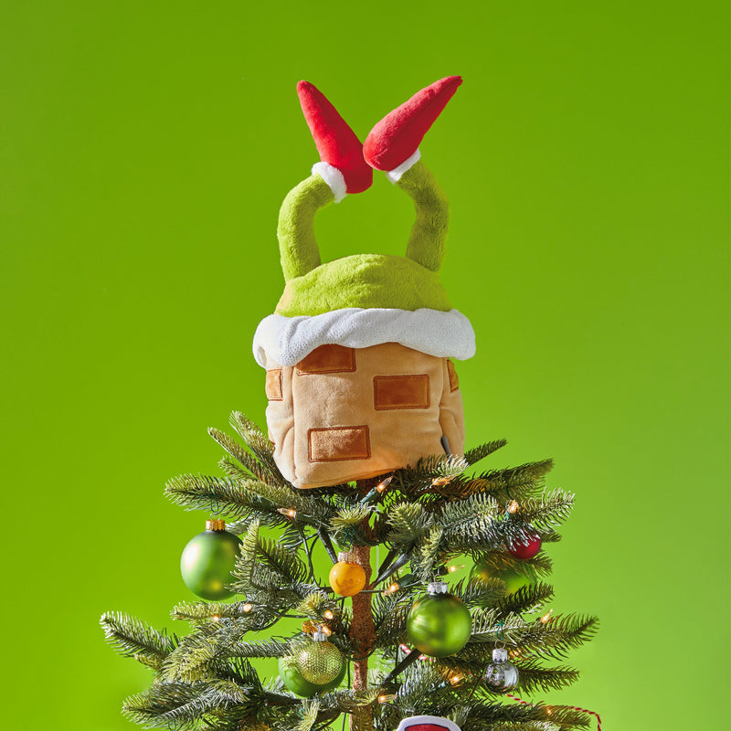 Dr Seuss Plush Christmas Tree Topper - The Grinch in a Chimney