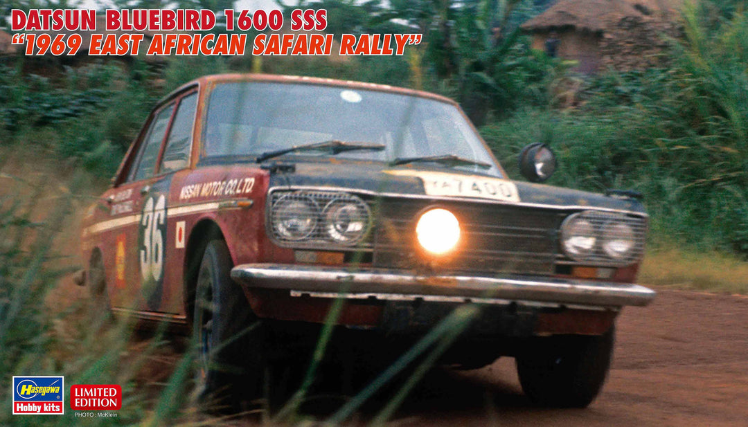 Hasegawa 1:24 Scale Datsun Bluebird 1600 SSS 1969 East African Safari Rally Kit