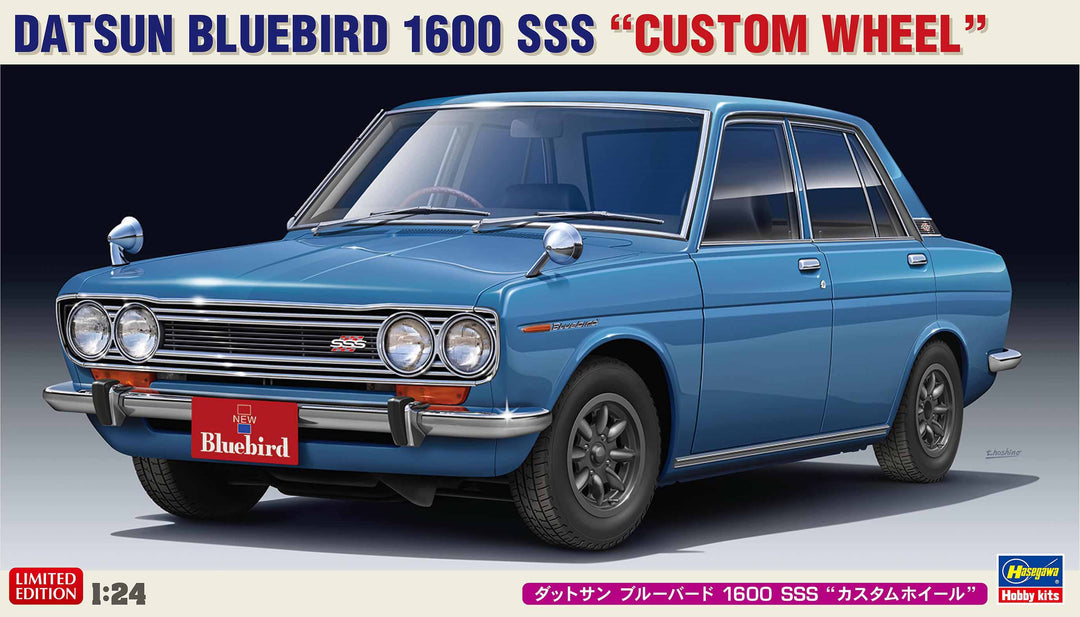 Hasegawa 1:24 Scale Datsun Bluebird 1600 SSS With Custom Wheels Kit