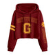 Harry Potter College Gryffindor SuperHeroes Inc. Ladies Cropped Hooded Pullover