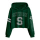 Harry Potter College Slytherin SuperHeroes Inc. Ladies Cropped Hooded Pullover