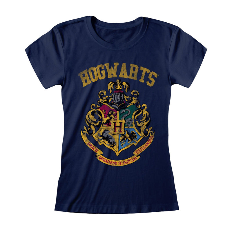 Harry Potter Hogwarts Faded Crest Fitted T-Shirt collectible from Heroes Inc Dropship