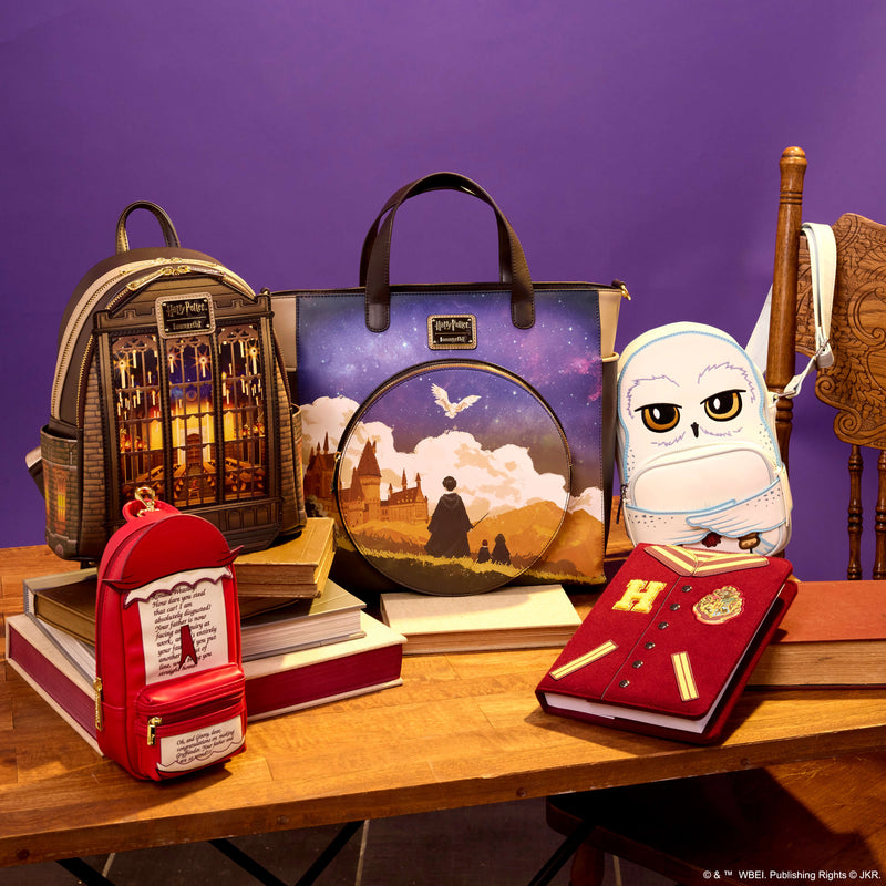 Loungefly - Harry Potter Hogwarts Starry Sky Convertible Backpack & Tote Crossbody Bag side angle