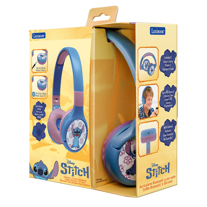 Stitch 2 in 1 Bluetooth & Wired Foldable Headphones