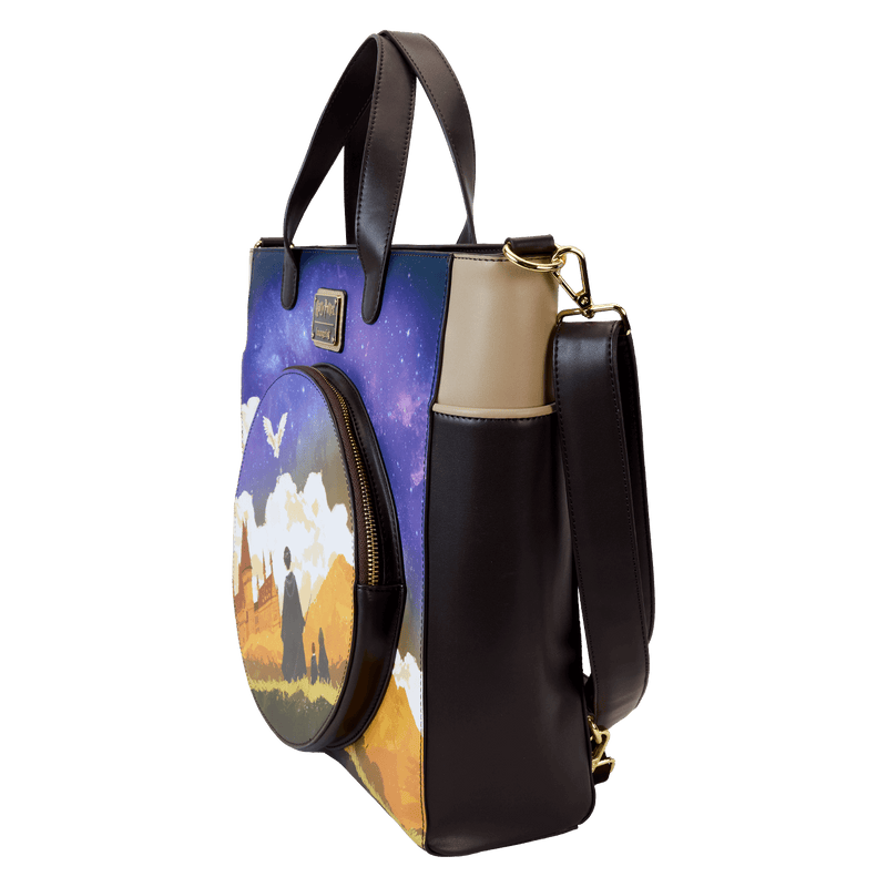 Loungefly - Harry Potter Hogwarts Starry Sky Convertible Backpack & Tote Crossbody Bag close up detail