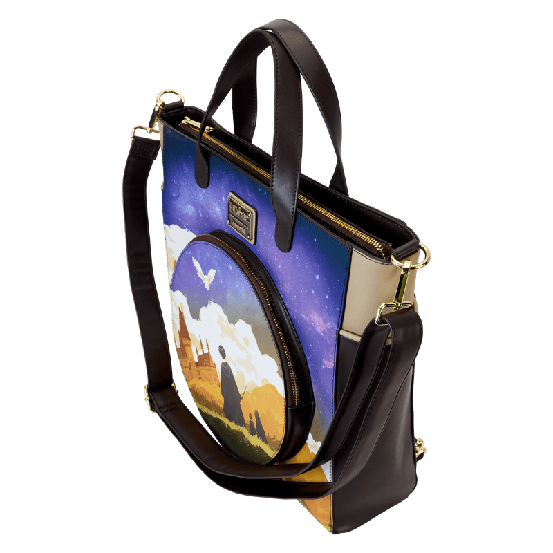 Loungefly - Harry Potter Hogwarts Starry Sky Convertible Backpack & Tote Crossbody Bag back view