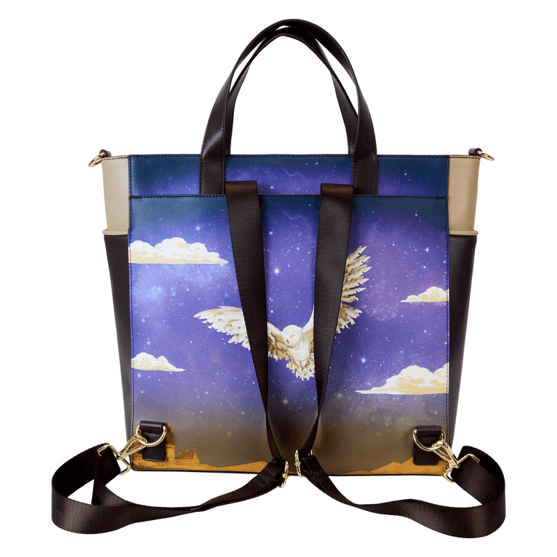 Loungefly - Harry Potter Hogwarts Starry Sky Convertible Backpack & Tote Crossbody Bag detail shot
