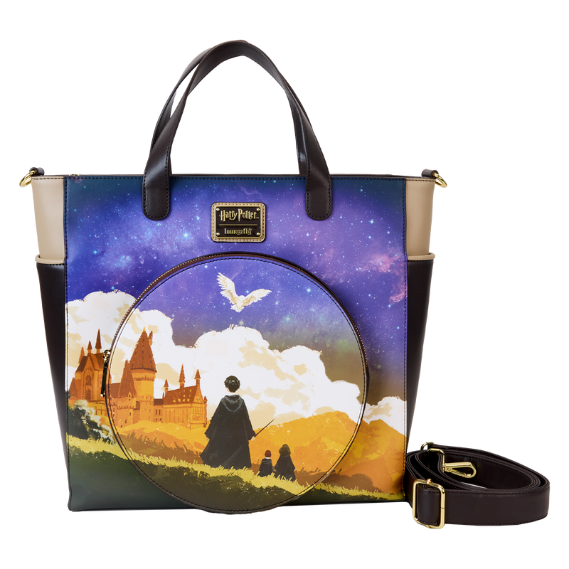 Loungefly - Harry Potter Hogwarts Starry Sky Convertible Backpack & Tote Crossbody Bag