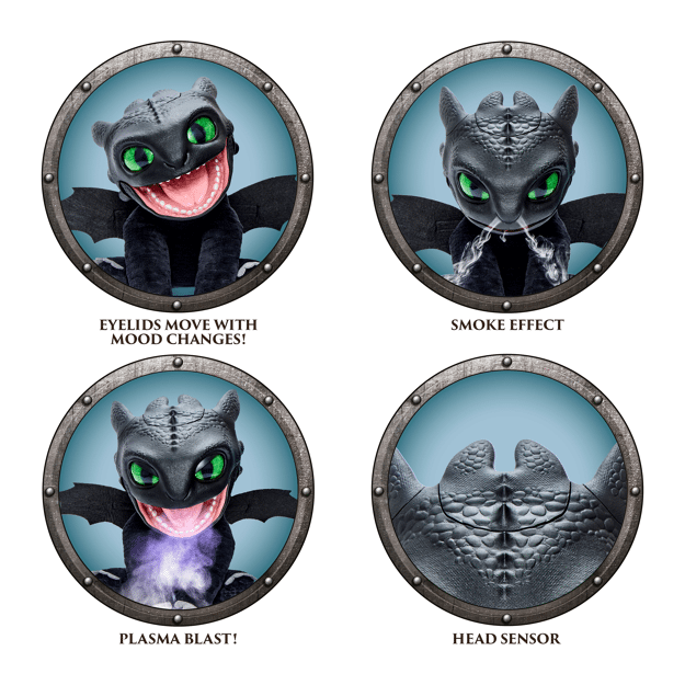 HTTYD Toothless Puppetronic By RealFX, close-up detail